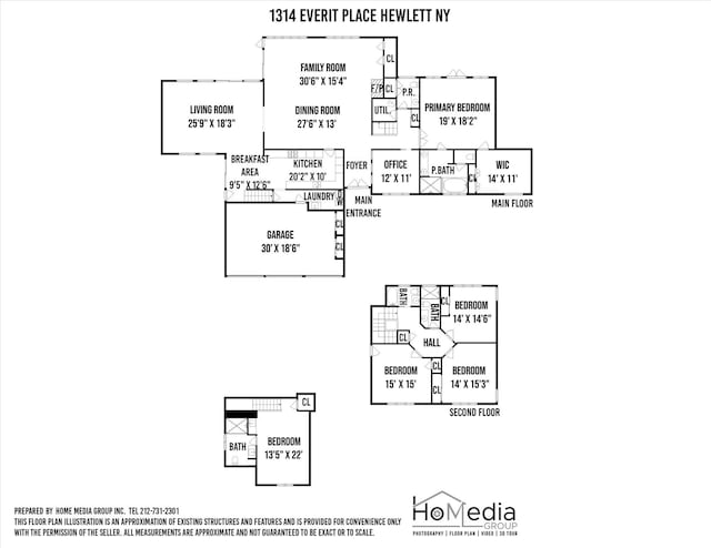 1314 Everit Pl, Hewlett Harbor, NY 11557 - floor plan / room layout