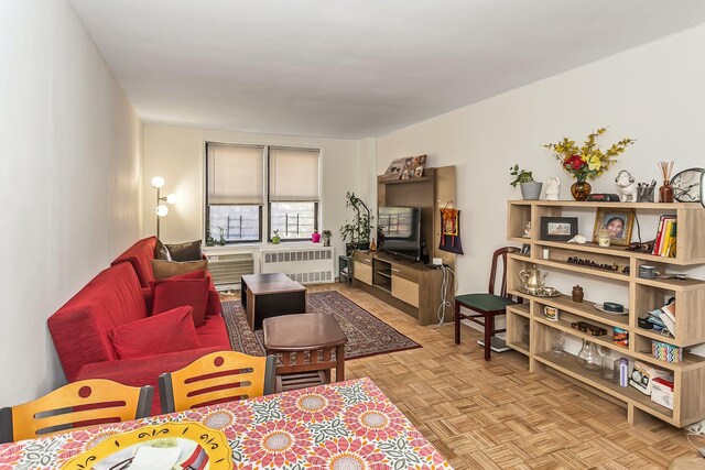 35-20 Leverich St Unit B 227, Jackson Heights, NY 11372 - living area with radiator heating unit