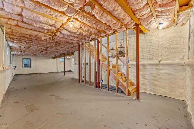 3875 S St, Seaford, NY 11783 - unfinished below grade area with electric panel