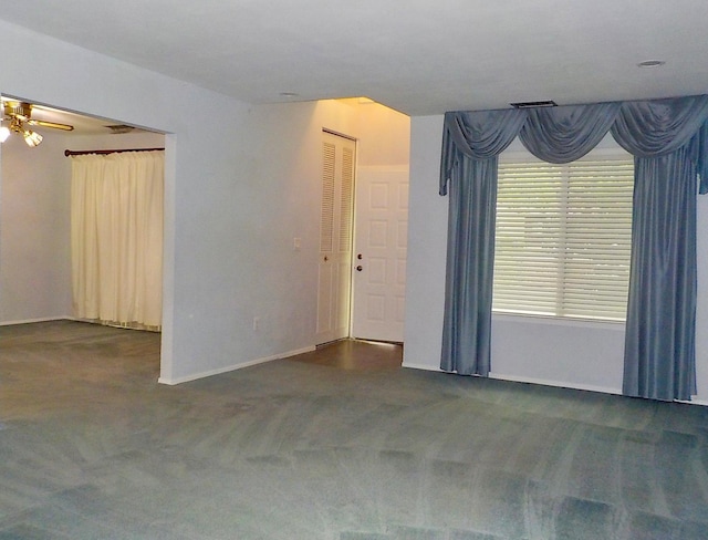 808 Woodland Ct, Coram, NY 11727 - carpeted spare room featuring ceiling fan and baseboards