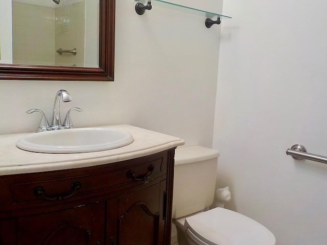 808 Woodland Ct, Coram, NY 11727 - bathroom featuring toilet, vanity, and a shower