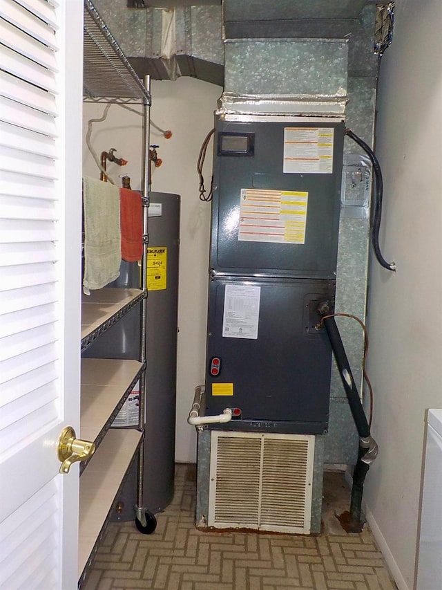 808 Woodland Ct, Coram, NY 11727 - utility room with heating unit and water heater