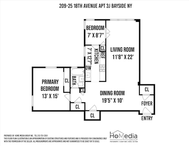 209-25 18th Ave Unit 3J, Bayside, NY 11360 - floor plan / room layout