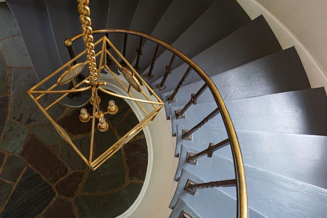 view of stairway
