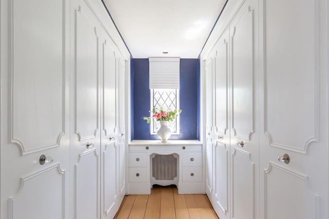 bathroom with wood finished floors
