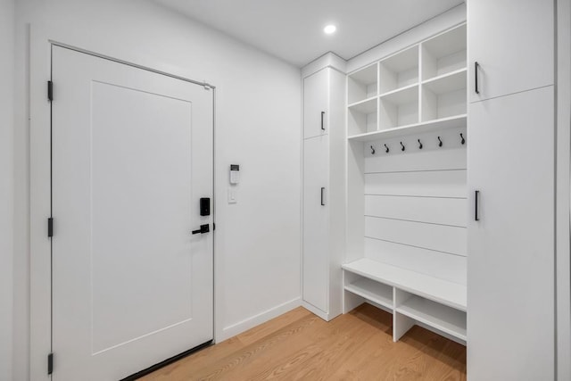 1 Bentley Rd, Great Neck, NY 11023 - mudroom with light wood-type flooring and recessed lighting