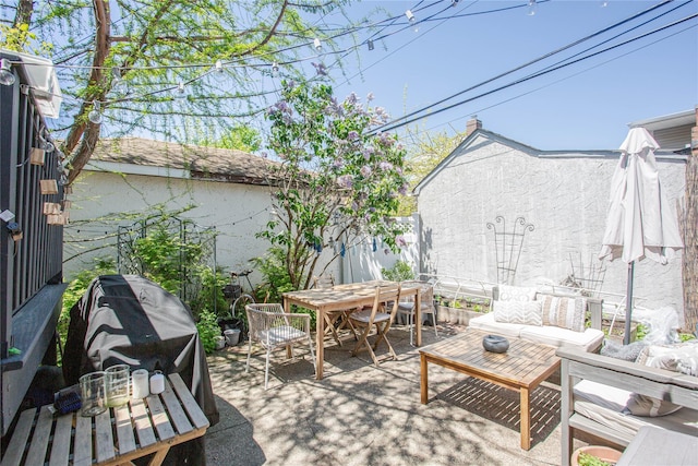 445 W Walnut St, Long Beach, NY 11561 - view of patio featuring outdoor dining area and area for grilling