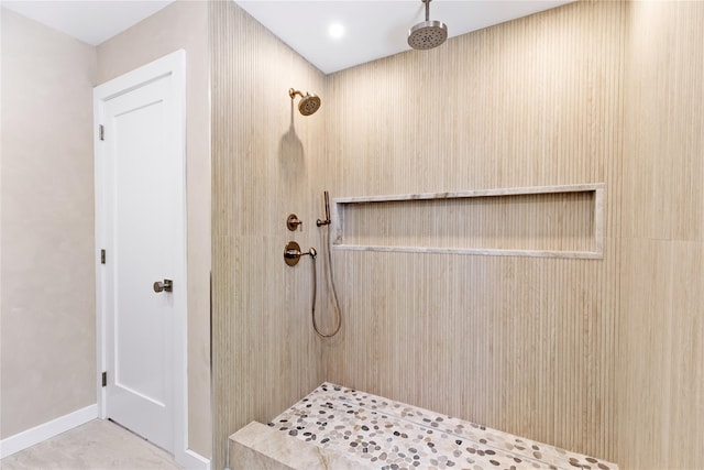 4 Pine Tree Ct, East Quogue, NY 11942 - full bathroom with tiled shower and baseboards