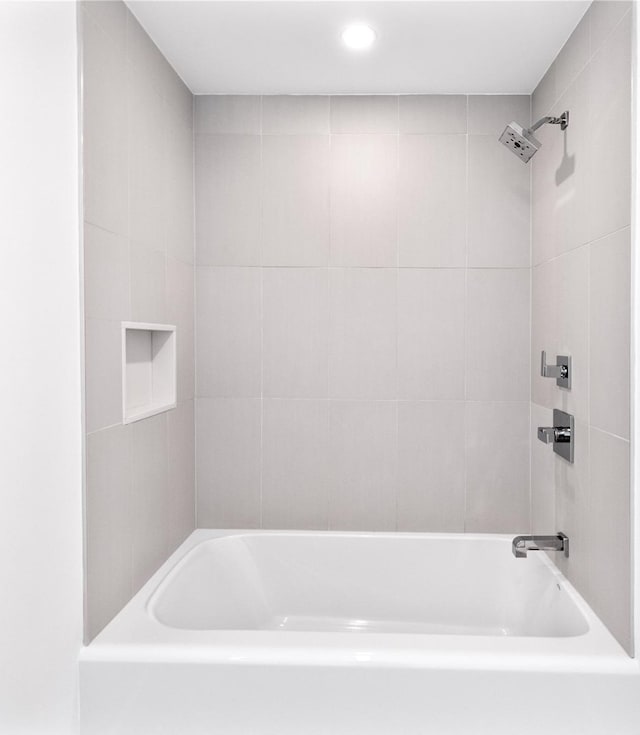 4 Pine Tree Ct, East Quogue, NY 11942 - bathroom featuring shower / washtub combination and recessed lighting