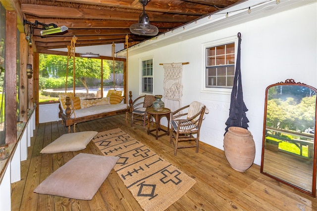 110 Sherwood Hill Rd, Brewster, NY 10509 - wooden deck with a ceiling fan