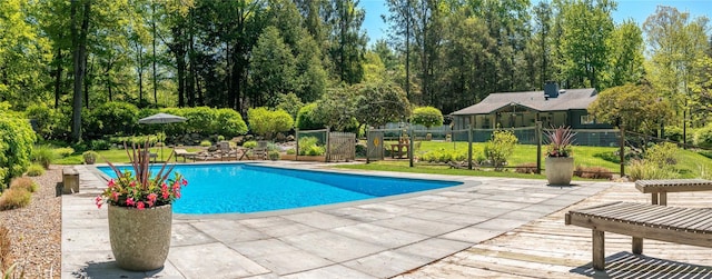 110 Sherwood Hill Rd, Brewster, NY 10509 - outdoor pool with a patio area and fence