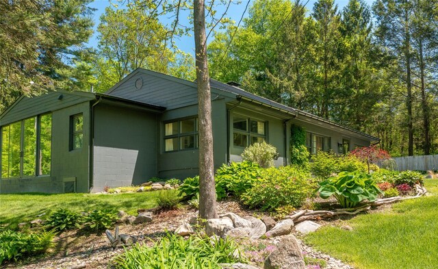 110 Sherwood Hill Rd, Brewster, NY 10509 - view of side of property featuring concrete block siding