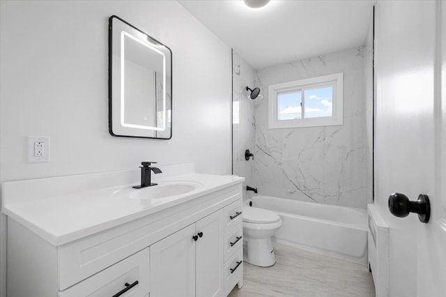 121 Arlington Ave, Wyandanch, NY 11798 - bathroom with vanity, washtub / shower combination, and toilet