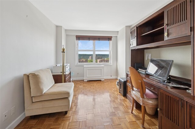 555 Kappock St Unit 20L, Bronx, NY 10463 - office area featuring baseboards