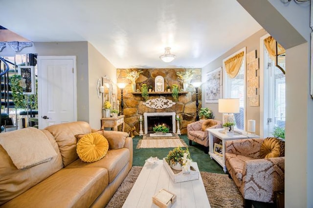 559 Noxon Rd, Poughkeepsie, NY 12603 - living room with a fireplace