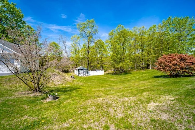 559 Noxon Rd, Poughkeepsie, NY 12603 - view of green lawn with an outdoor structure