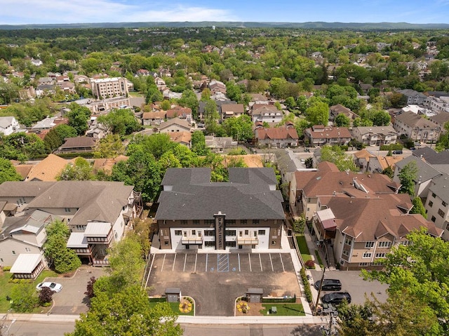 aerial view of residential area