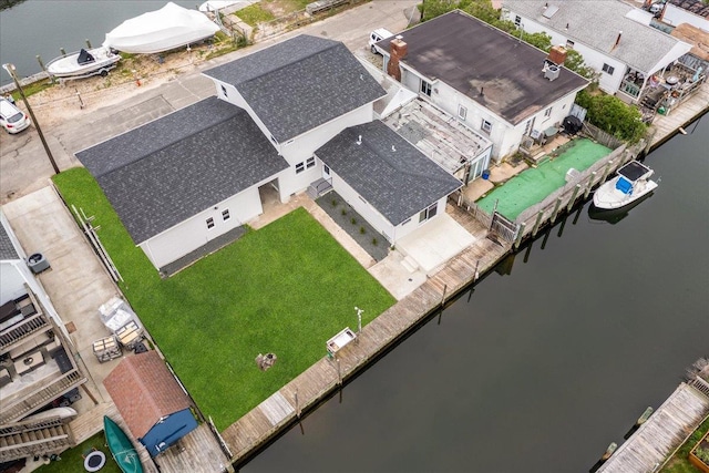 886 S 8th St, Lindenhurst, NY 11757 - aerial view of property and surrounding area with a large body of water