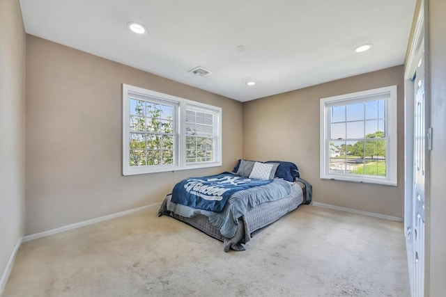 59 Saddle Ln, Levittown, NY 11756 - carpeted bedroom with baseboards and recessed lighting