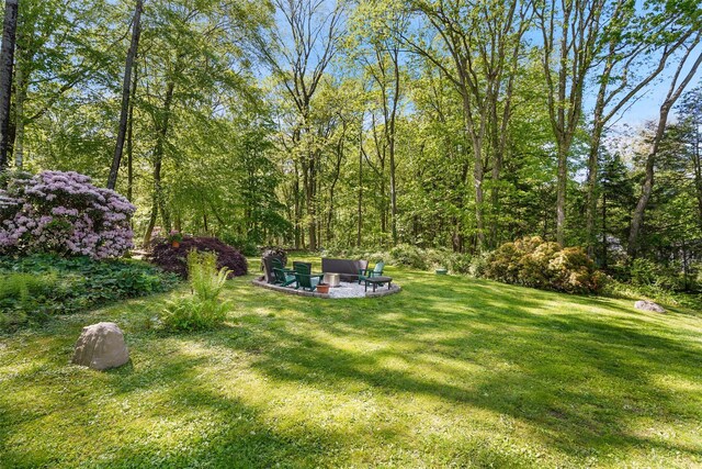 17 Kingswood Way, South Salem, NY 10590 - view of green lawn featuring a patio area
