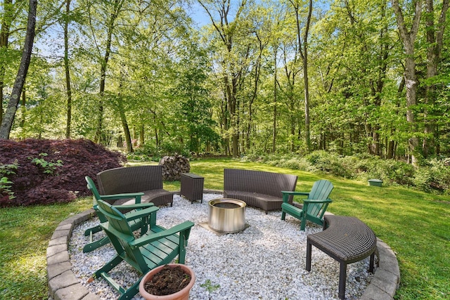 17 Kingswood Way, South Salem, NY 10590 - view of patio with a fire pit