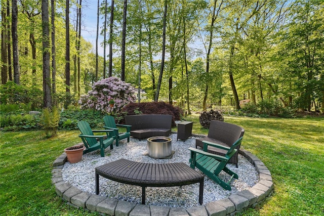17 Kingswood Way, South Salem, NY 10590 - view of patio / terrace with an outdoor fire pit