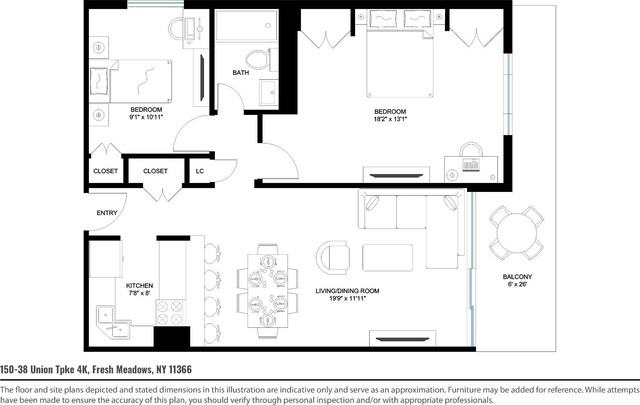 150-38 Union Tpke Unit 4K, Flushing, NY 11367 - home floor plan