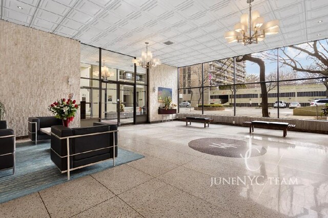 150-38 Union Tpke Unit 4K, Flushing, NY 11367 - community lobby featuring a high ceiling