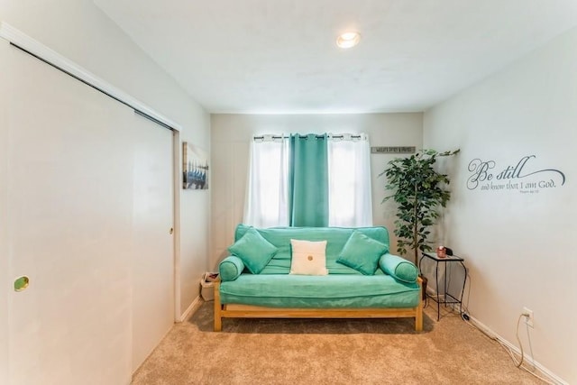 17 Bayview Ct, Inwood, NY 11096 - living area with carpet flooring and baseboards