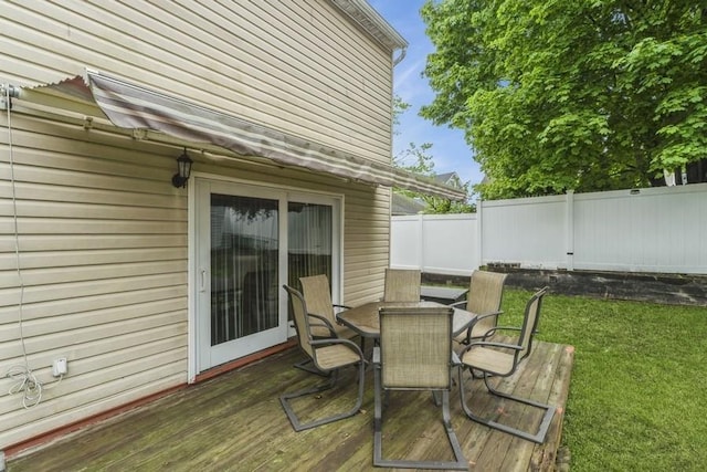 17 Bayview Ct, Inwood, NY 11096 - wooden deck with outdoor dining space