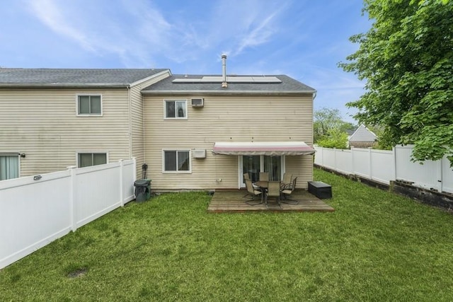 17 Bayview Ct, Inwood, NY 11096 - rear view of house featuring roof mounted solar panels