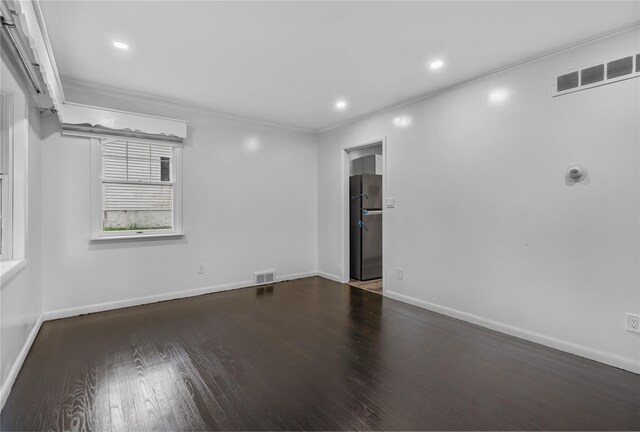 13 Barnett Rd E, Monroe, NY 10950 - spare room with wood finished floors, ornamental molding, baseboards, and recessed lighting