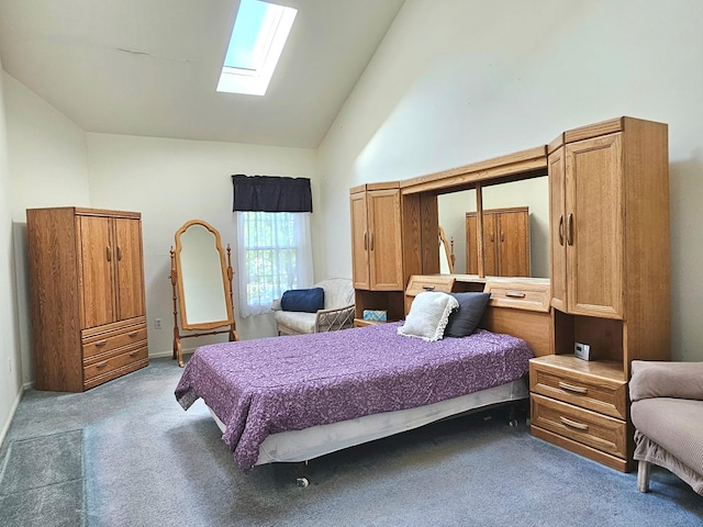 53 Olde Wagon Rd Unit 53, Warwick, NY 10990 - carpeted bedroom with a skylight and high vaulted ceiling