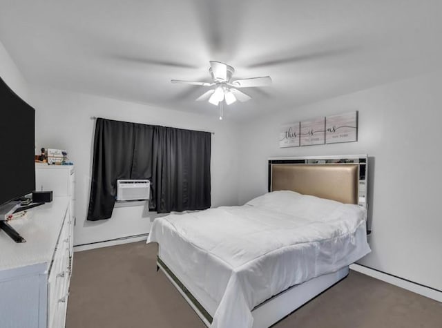 91 Valley Rd, Levittown, NY 11756 - carpeted bedroom featuring ceiling fan and cooling unit