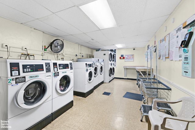 2015 Saint Paul Ave Unit 3H, Bronx, NY 10461 - community laundry featuring washer and dryer, light flooring, and baseboards