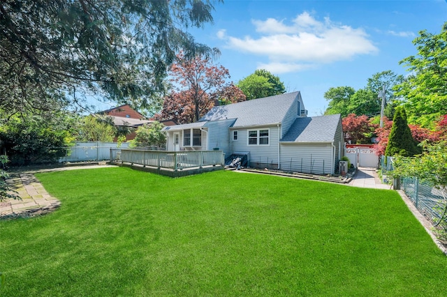 9 Forest Rd, Kings Park, NY 11754 - back of property featuring a deck