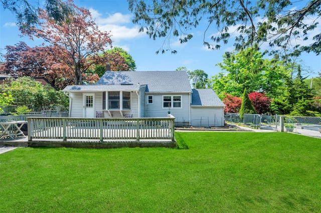 9 Forest Rd, Kings Park, NY 11754 - back of property with a shingled roof