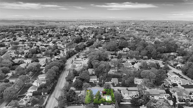 9 Forest Rd, Kings Park, NY 11754 - aerial perspective of suburban area with property parcel outlined