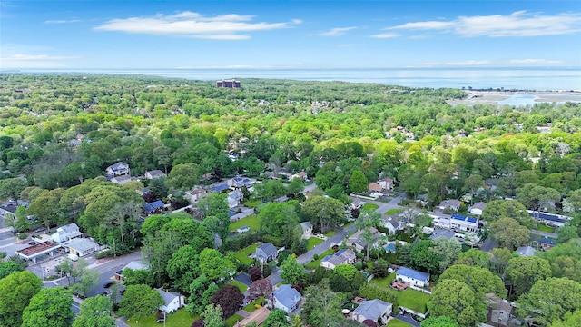 9 Forest Rd, Kings Park, NY 11754 - aerial view of property's location featuring a heavily wooded area and a large body of water