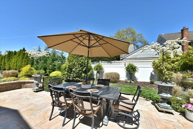 1515 Lowell Ave, New Hyde Park, NY 11040 - view of patio with outdoor dining space and fence