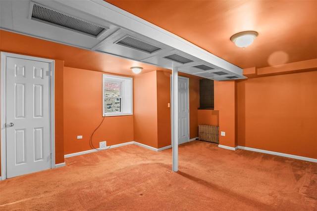 332 E 240th St, Bronx, NY 10470 - finished below grade area featuring carpet and baseboards