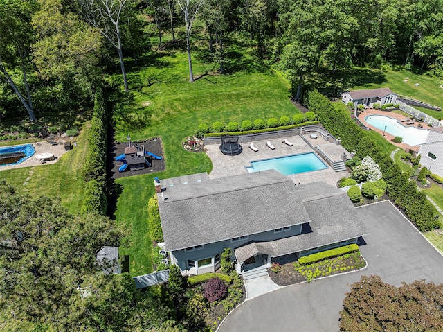 21 Grayon Dr, Dix Hills, NY 11746 - aerial view of a pool area