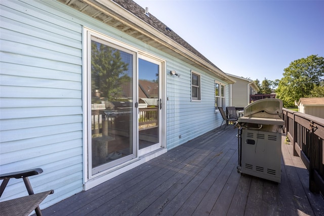 12 Prospect St, Glenham, NY 12508 - wooden terrace with area for grilling