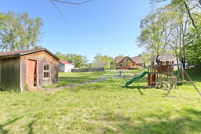 1143 State Route 17b, Mongaup Valley, NY 12762 - view of yard with a playground and an outbuilding
