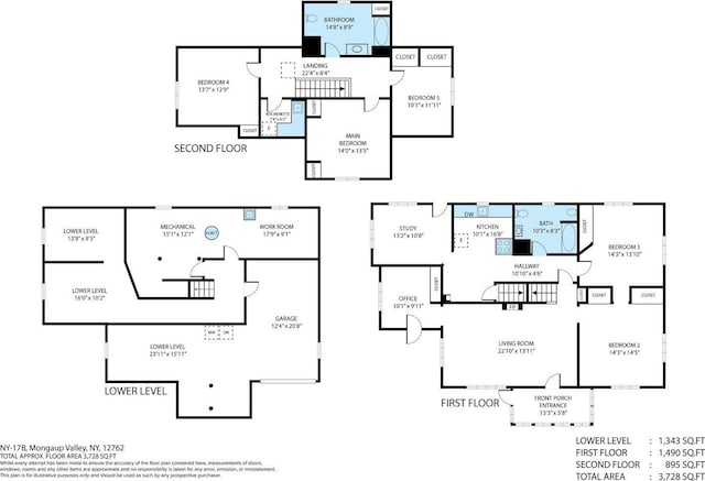 1143 State Route 17b, Mongaup Valley, NY 12762 - property floor plan