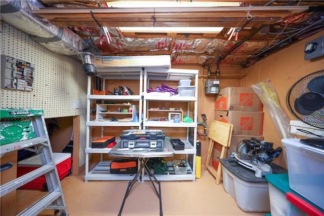 view of storage area