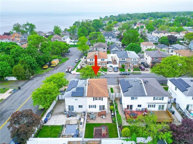 aerial view of residential area