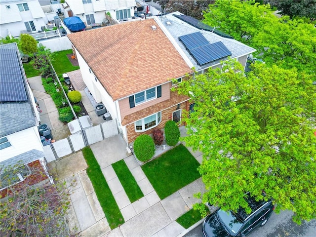 aerial view of residential area