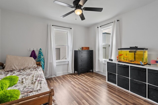 108 Homestead Ave, Maybrook, NY 12543 - bedroom featuring wood finished floors, ceiling fan, and baseboards