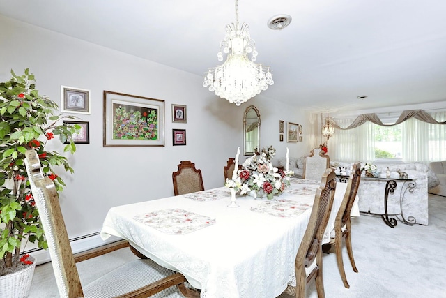 4 Stockbridge Ave, Suffern, NY 10901 - dining area with a chandelier and light colored carpet